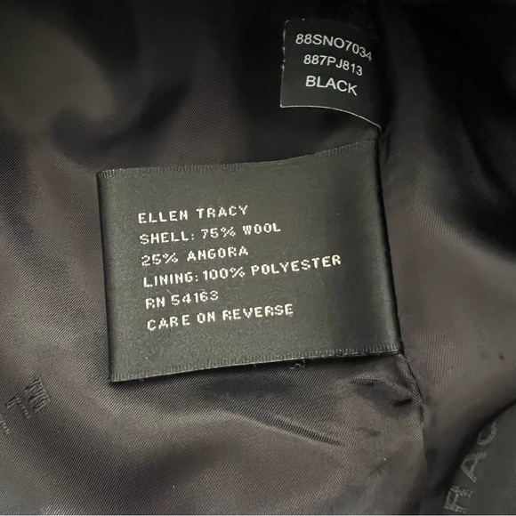 Ellen Tracy Women’s Black Wool Jacket 3 Button Up
Collared Long Sleeve Size M - Picture 13 of 15